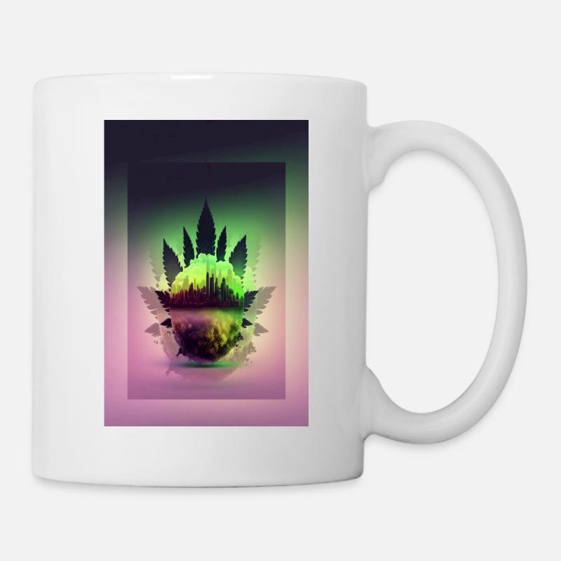 Cannabis Weed Gras 420 Geschenke - Tasse - Weiß