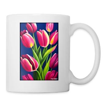 Tulip Lily Family Flower Spring Meadow Green - Mug blanc - blanc - Droite