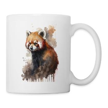 Red Panda Little Panda Realistic Watercolor - Mug - white - Right