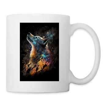 Wolf Galaxy Space Stars Space Mystical Cool - Mug - white - Right
