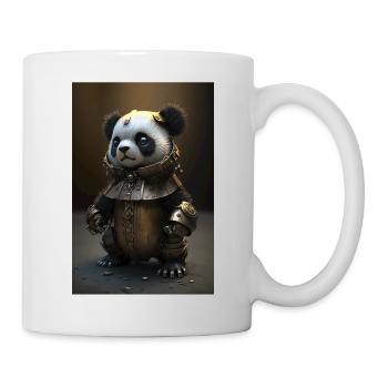 Panda Metal Cool Mechaniker Eisen Fantasy tier süß - Tasse - Weiß - Rechts
