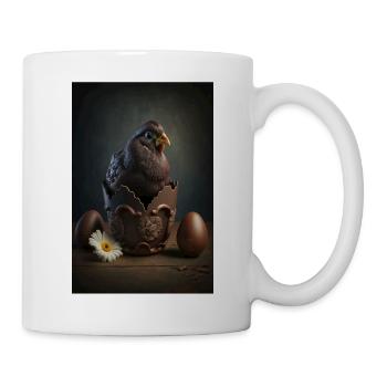 Poussin de Pâques Chocolat Chocolat Oeuf de Pâques - Mug blanc - blanc - Droite