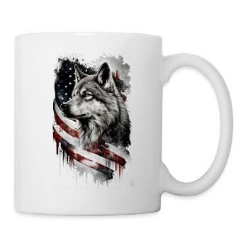 Wolf Design par ART8NS Art sur Streetwear S 12of25 - Mug blanc - blanc - Droite