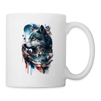 Wolf Design par ART8NS Art on Streetwear S 09of25 - Mug blanc - blanc - Droite