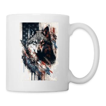 Wolf Design par ART8NS Art on Streetwear S 01of25 - Mug blanc - blanc - Droite