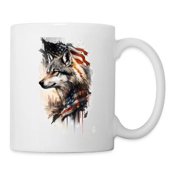 Wolf Design by ART8NS Art on Streetwear S 22of25 - Mug - white - Right