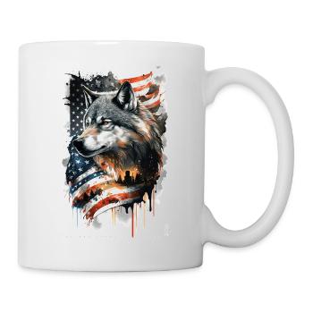 Wolf Design par ART8NS Art on Streetwear S 24of25 - Mug blanc - blanc - Droite