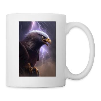 Eagle Lightning Cool Storm Animal Bird Epic - Mug - white - Right