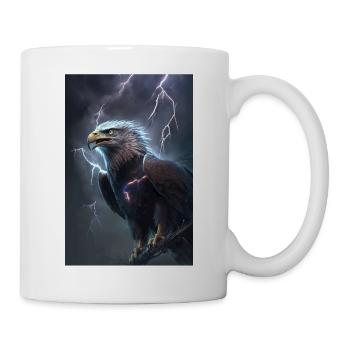 Eagle Lightning Cool Storm Animal Bird Epic - Mug - white - Right