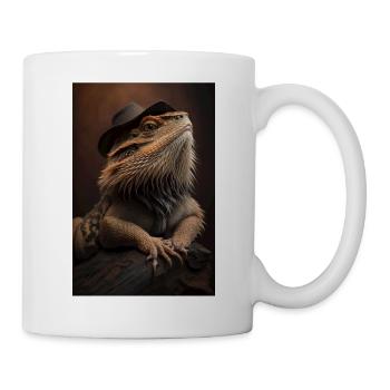 Bearded dragon lizards reptile - Mug - white - Right