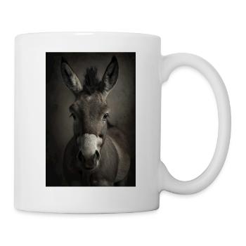 Esel Realistisch Cool - Tasse - Weiß - Rechts