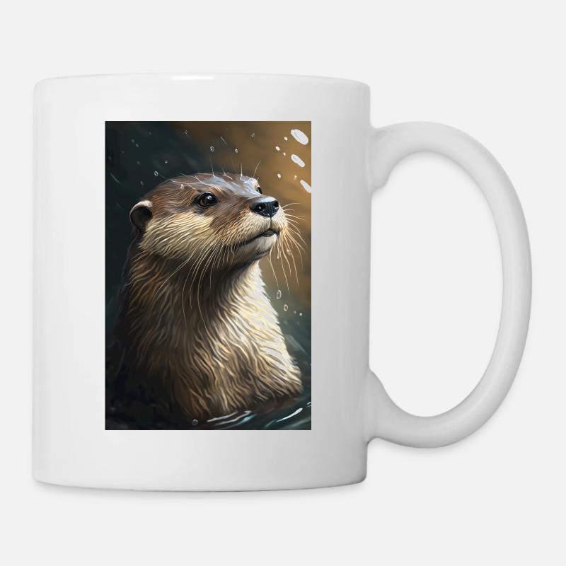 Otter Realistisch Cool Tier - Tasse - Weiß