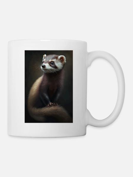 Frettchen Süß - Tasse - Weiß