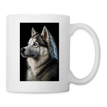 Husky Dog Animal Cool Realistic - Mug - white - Right