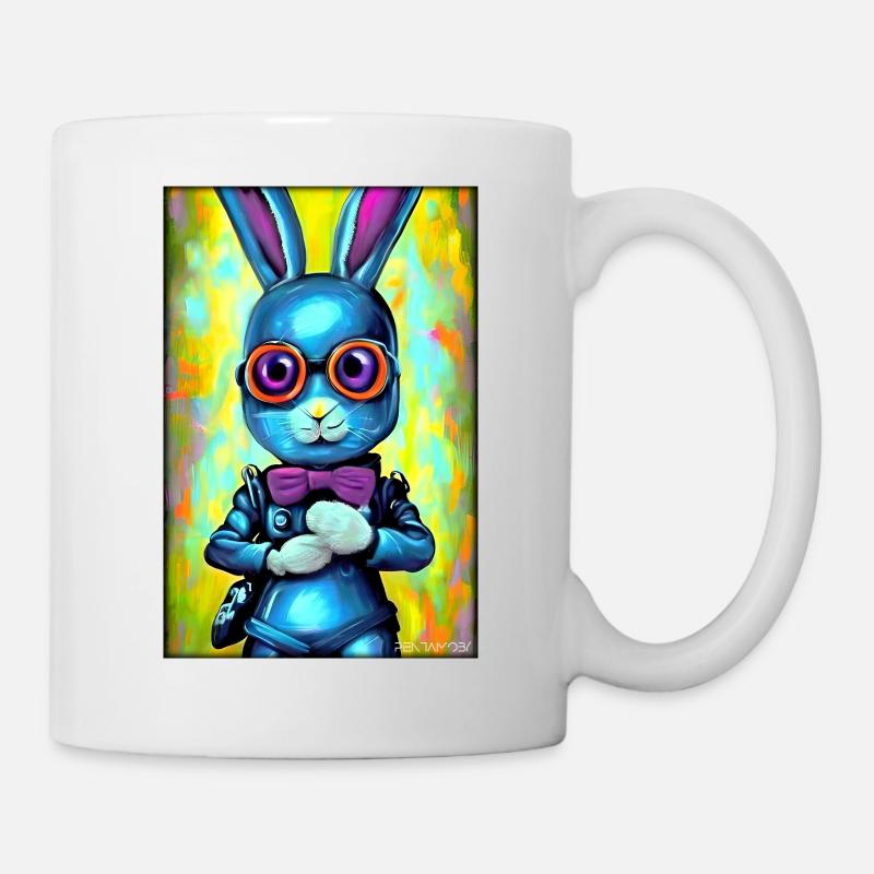 Easter Easter Cyber Future Sci-Fi Animal - Kubek - biały