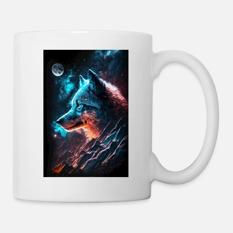 Space Wolf Phone Poster Edition V2 - Mug blanc - blanc