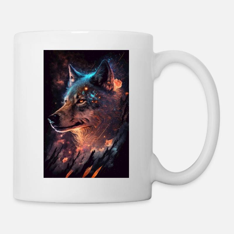 Space Wolf Phone Poster Edition V3 - Mug blanc - blanc
