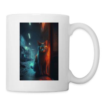 A Cat Alone Phone Poster Edition - Mug blanc - blanc - Droite
