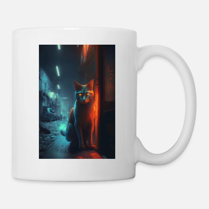A Cat Alone Phone Poster Edition - Mug blanc - blanc