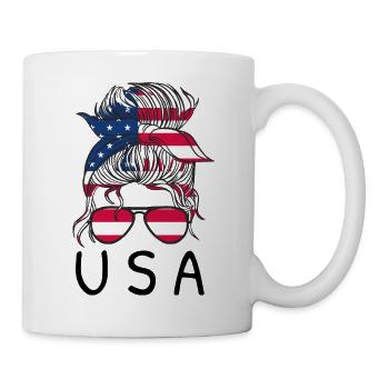 USA Flag America Flag Stars & Stripes Patriot - Mug blanc - blanc - Droite