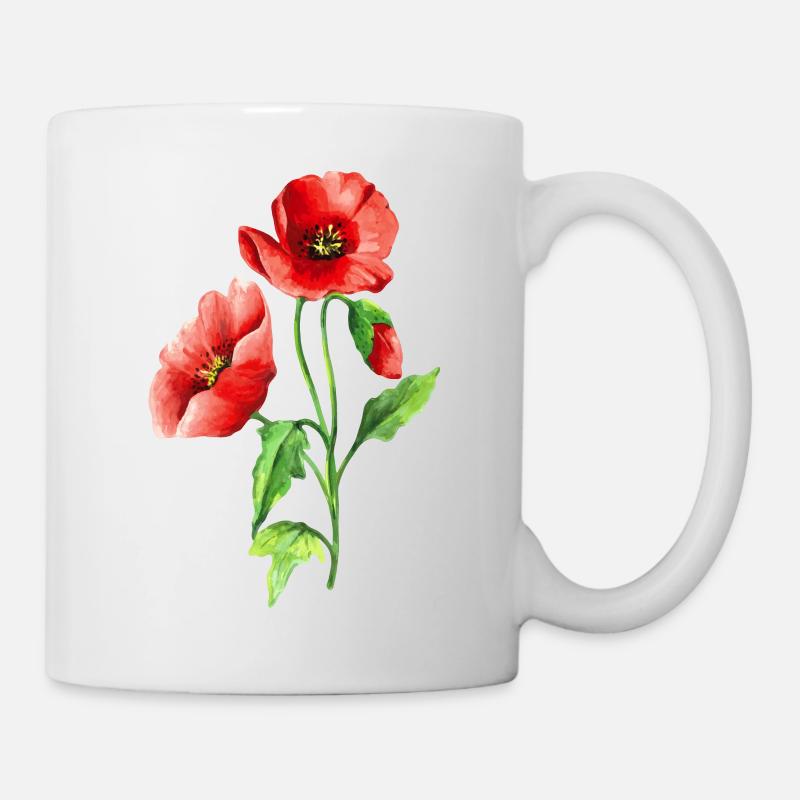 Blumen - Tasse - Weiß