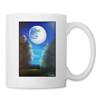 Moon Night Evening Nature Rest Moonlight Full Moon - Mug - white - Right