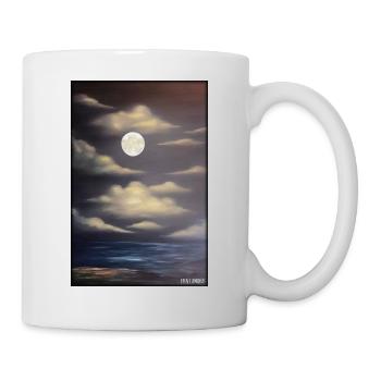 Moon Night Evening Nature Rest Moonlight Full Moon - Mug - white - Right