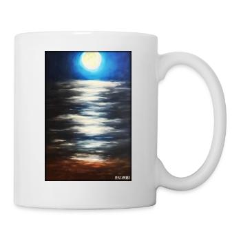 Moon Night Evening Nature Rest Moonlight Full Moon - Mug - white - Right