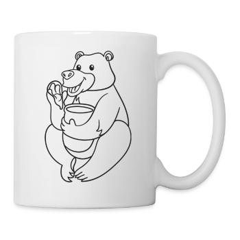Bear, bear, honey, gift, gift idea - Mug - white - Right