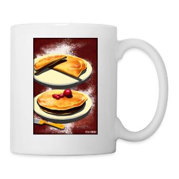 Crêpes Petit déjeuner Nourriture délicieuse Cuisson des aliments - Mug blanc - blanc - Droite
