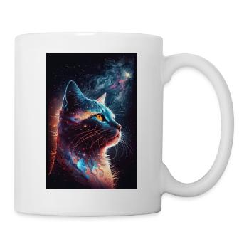 Katze Astronaut Weltall Weltraum Cool - Tasse - Weiß - Rechts