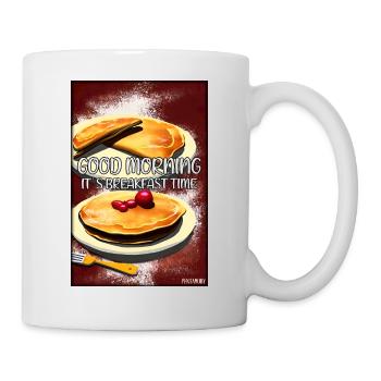 Bonjour, c’est l’heure du petit-déjeuner - Pfannekuchen - Mug blanc - blanc - Droite