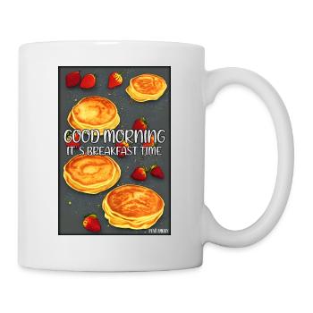 Bonjour, c’est l’heure du petit-déjeuner - Pfannekuchen - Mug blanc - blanc - Droite