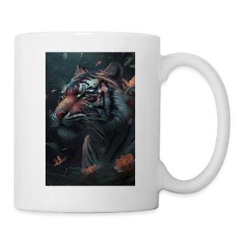A Tiger with Flowers Phone Poster Edition - Mug - white - Right