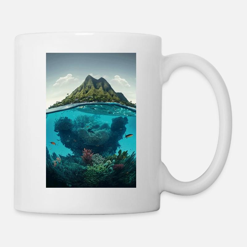 Une édition d’affiche téléphonique Hawaii Tiny World - Mug blanc - blanc
