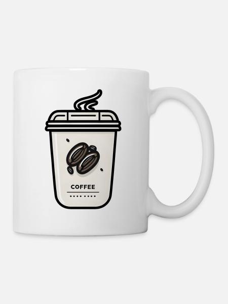 Kaffee Becher - Tasse - Weiß
