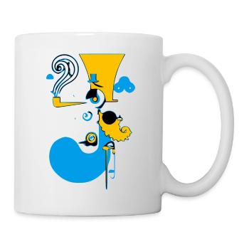 Der unwirkliche Pfeifenraucher - Tasse - Weiß - Rechts