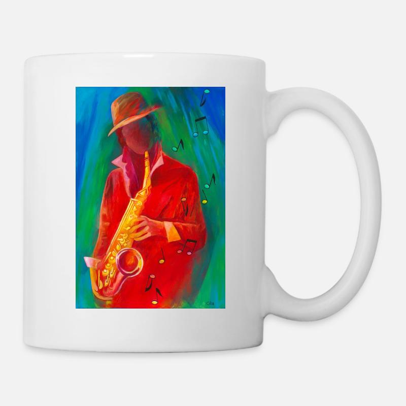 Saxophone - Tasse - Weiß
