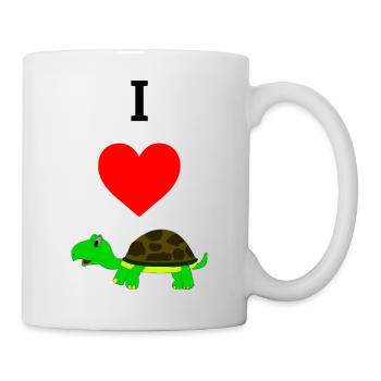 i love turtles - Mug - white - Right