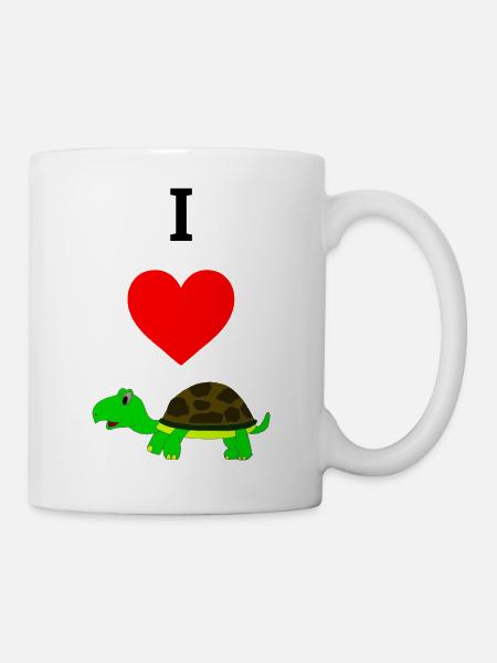 J’adore les tortues - Mug blanc - blanc