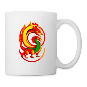 Dragons de feu - Mug blanc - blanc - Droite
