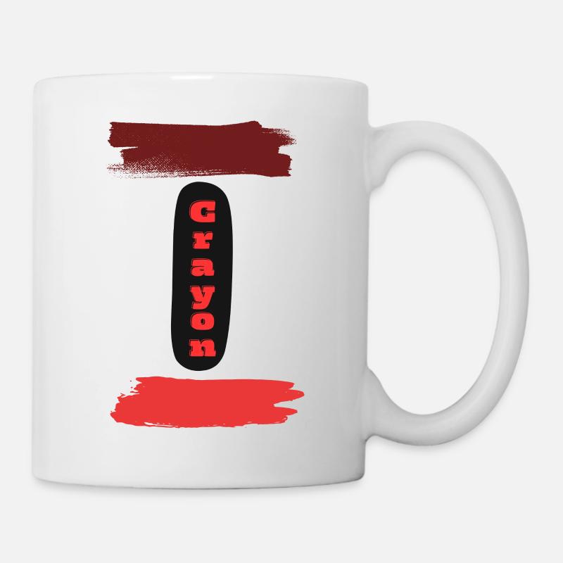 Buntstift - Tasse - Weiß