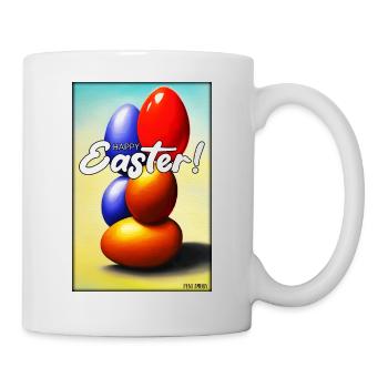 Happy Easter - Easter Egg Easter Easter Colorful Eggs - Mug - white - Right