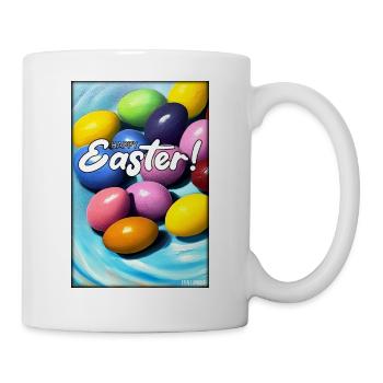 Happy Easter - Easter Egg Easter Easter Colorful Eggs - Mug - white - Right