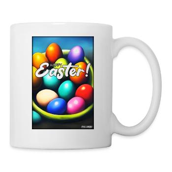 Happy Easter - Easter Egg Easter Easter Colorful Eggs - Mug - white - Right