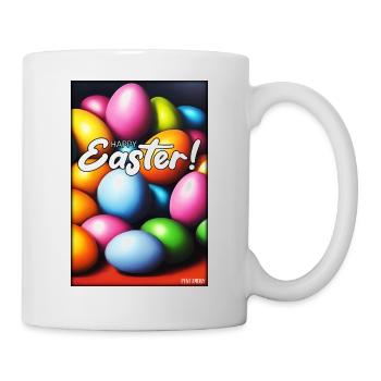 Happy Easter - Easter Egg Easter Easter Colorful Eggs - Mug - white - Right