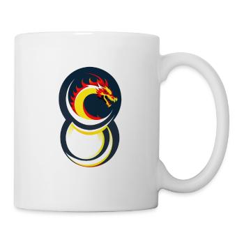 Dragon de feu - Mug blanc - blanc - Droite