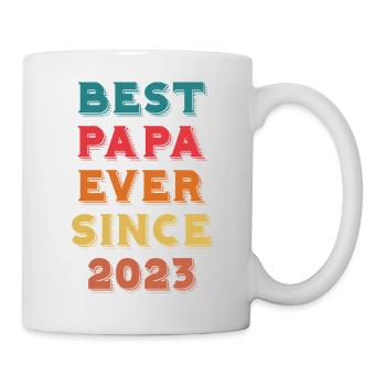 Meilleur papa depuis 2023 pour les hommes élégants - Mug blanc - blanc - Droite