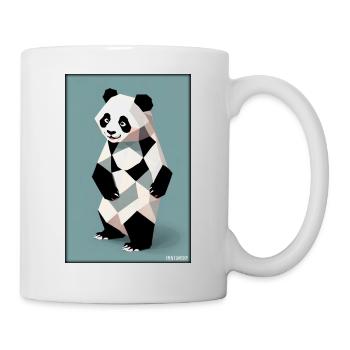 Panda Polygone Sauvage Panda Ours Sauvage Zoo Animal - Mug blanc - blanc - Droite