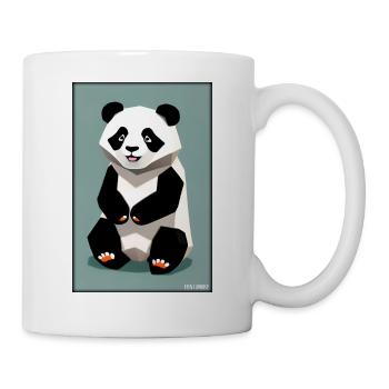 Panda Polygone Sauvage Panda Ours Sauvage Zoo Animal - Mug blanc - blanc - Droite